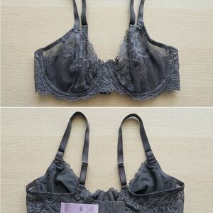 Savage X Fenty Charcoal Lace Underwire Bra
